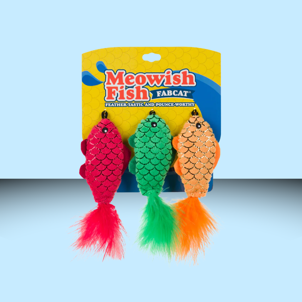 FabCat Meowish Fish 3 Pack