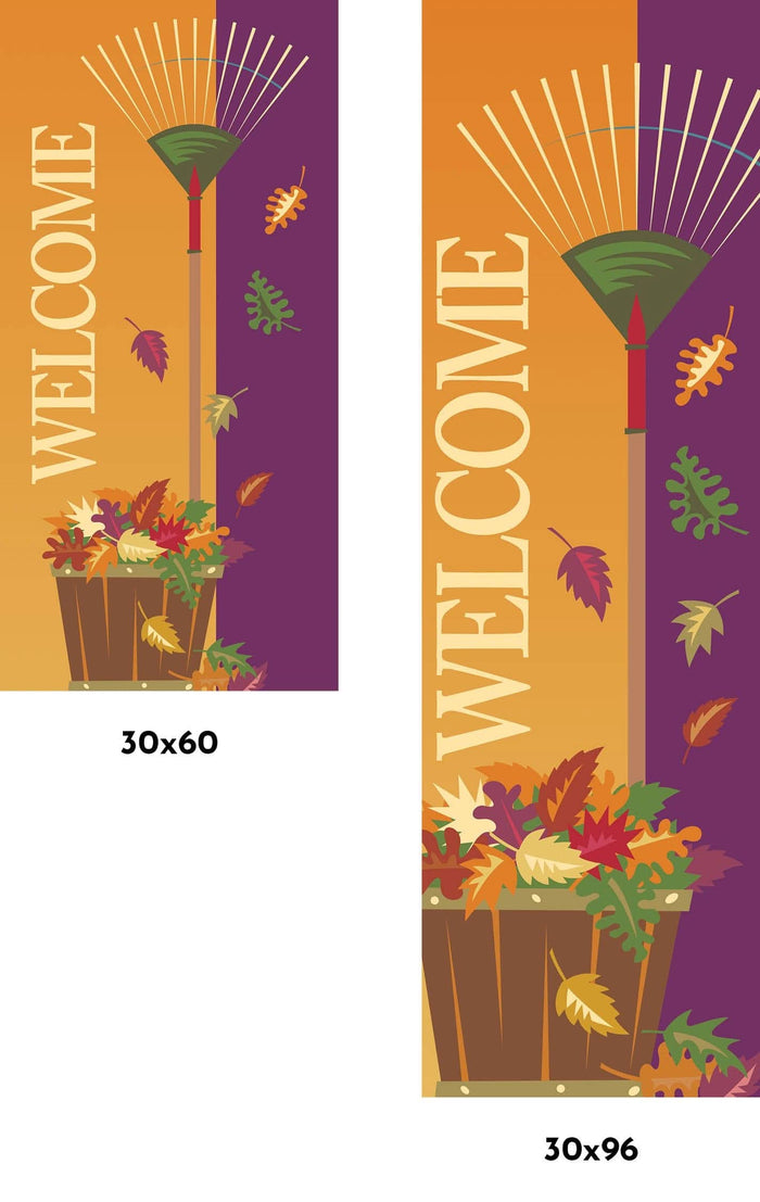 Falling Leaves Single Vinyl Banner Dekra-Lite