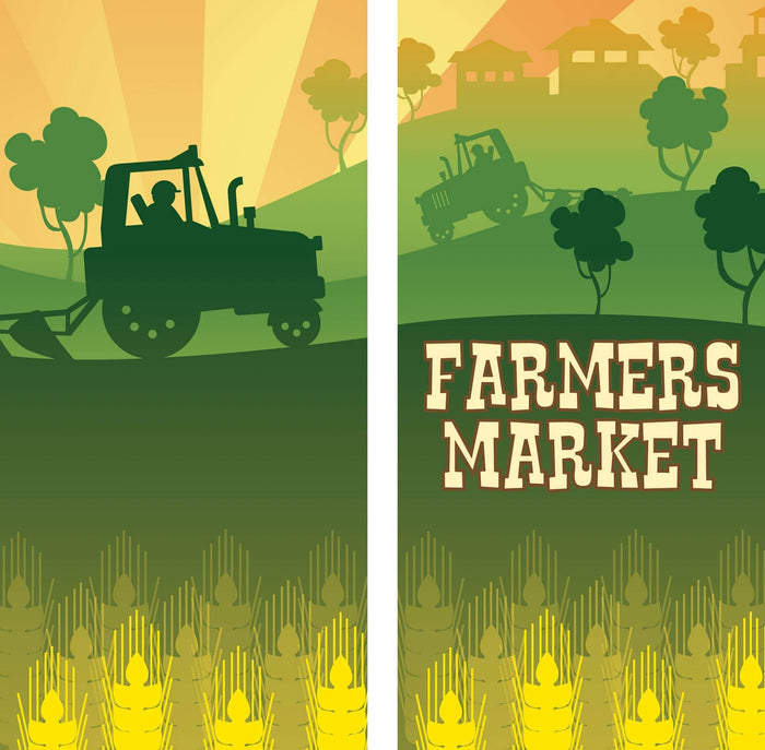 Farmers Market Double Vinyl Banner Set Dekra-Lite