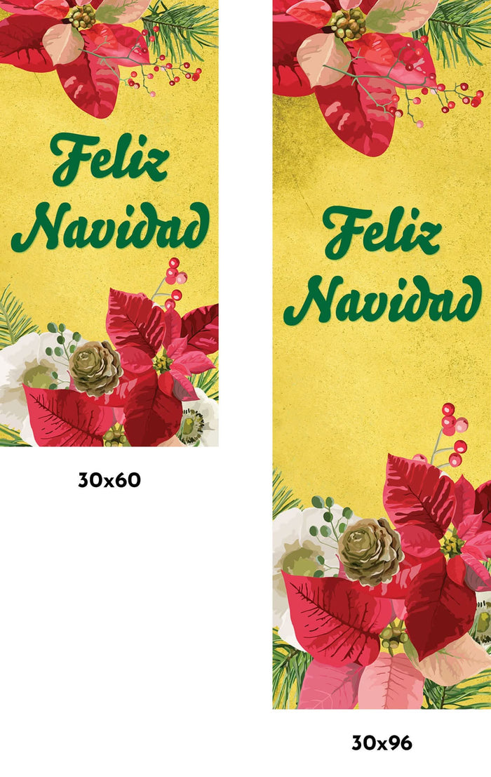 Flor de Noche Buena Single Vinyl Banner Dekra-Lite