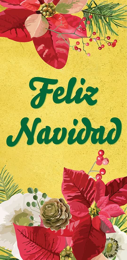 Flor de Noche Buena Single Vinyl Banner Dekra-Lite