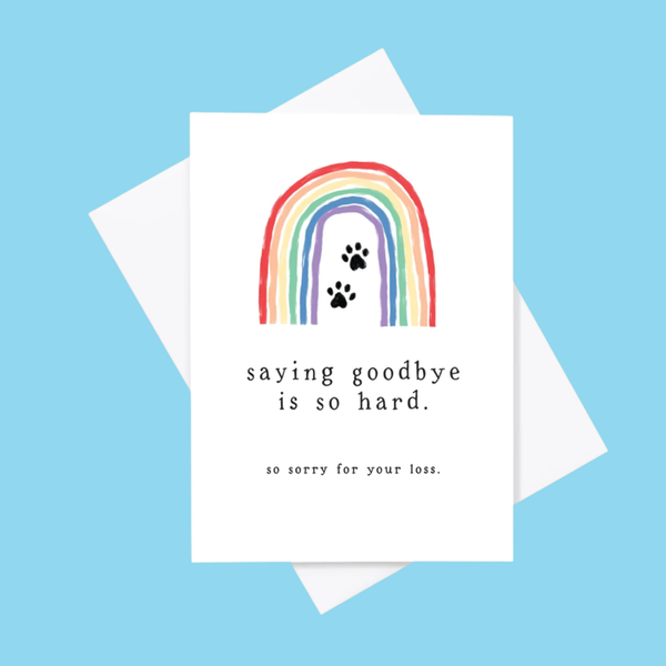Fly Like Paper Design Rainbow Pet Sympathy Card