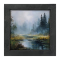 Foggy Forest Stream - Framed Art