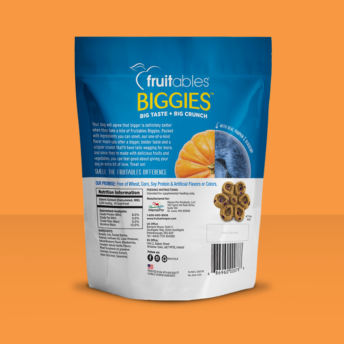 Fruitables Biggies Crispy Pumpkin & Blueberry 16oz