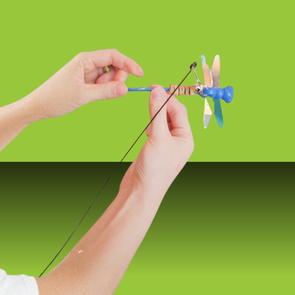 Giddy Kitty Cat Treat Toy Dragonfly Wand Set