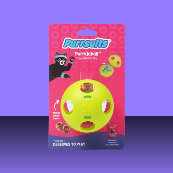 Giddy Kitty Cat Treat Toy Purrkleball