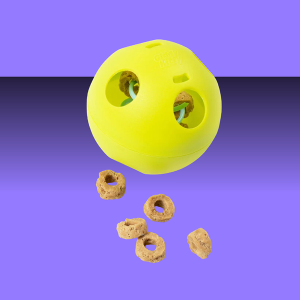 Giddy Kitty Cat Treat Toy Purrkleball