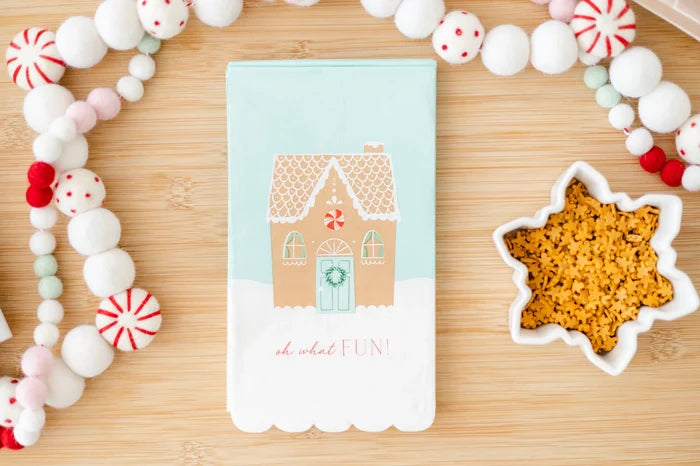 Gingerbread Scalloped Guest Napkin