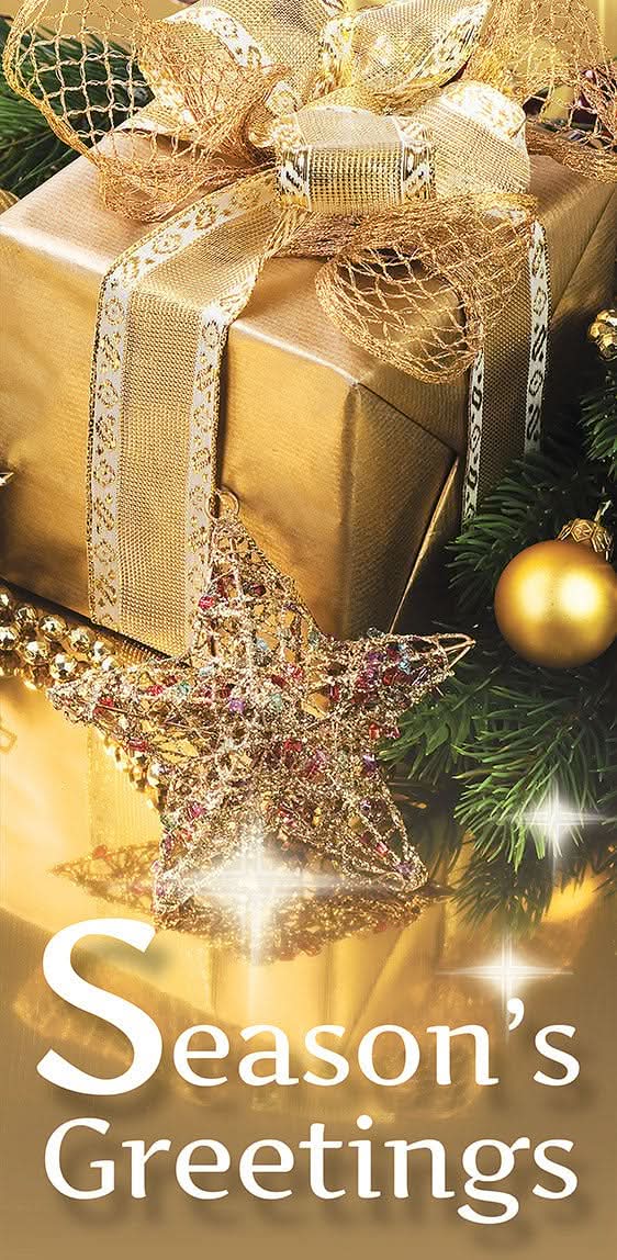 Golden Gift Single Vinyl Banner Dekra-Lite