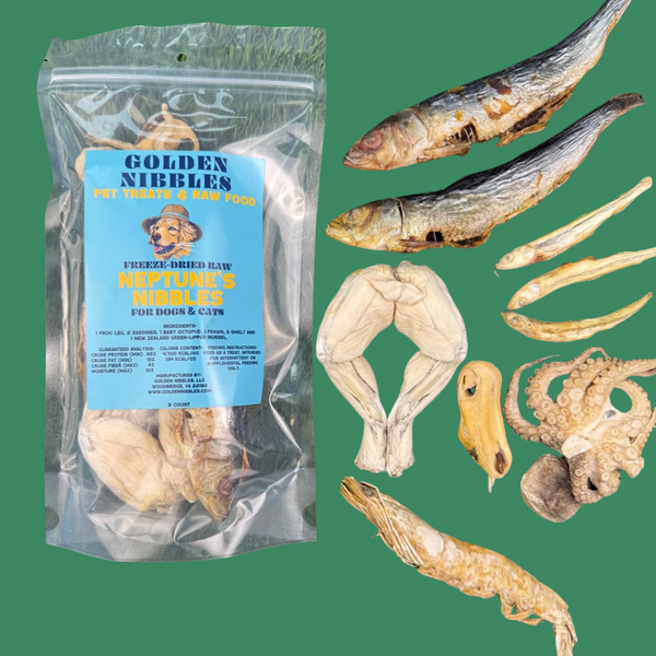 Golden Nibbles Neptune's Nibbles FD Seafood Variety 9 Pack