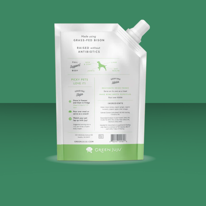 Green Juju Bone Broth Bison 20oz