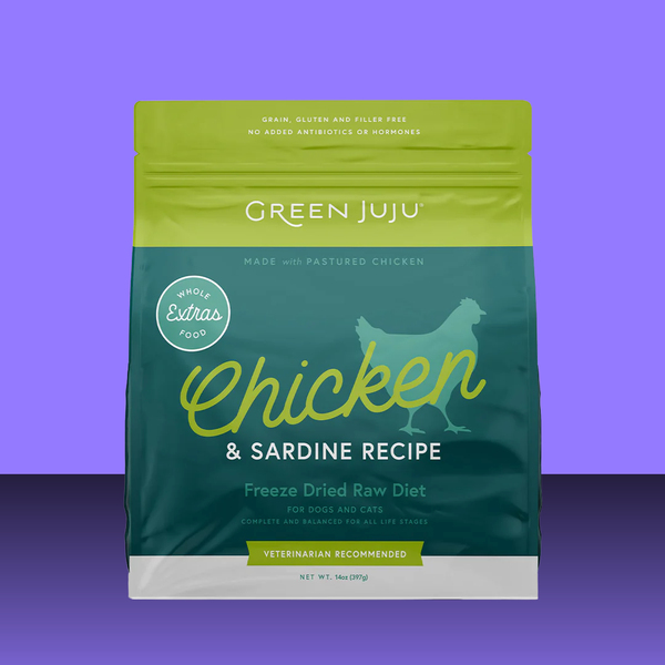 Green Juju FD Raw Extras Chicken & Sardine  14oz