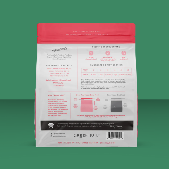 Green Juju FD Raw Pork 14oz