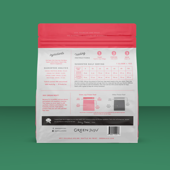Green Juju Raw Pork 3#