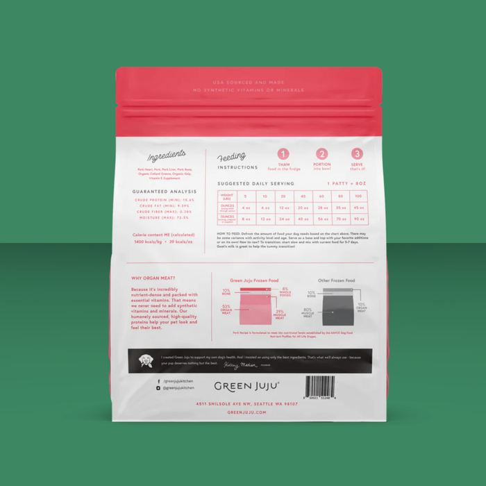Green Juju Raw Pork 6#