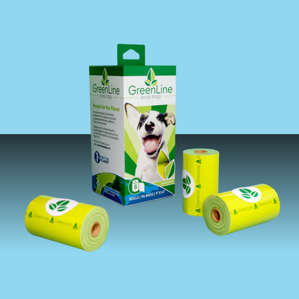Green Line Biodegradable Poop Bags 8 Pack