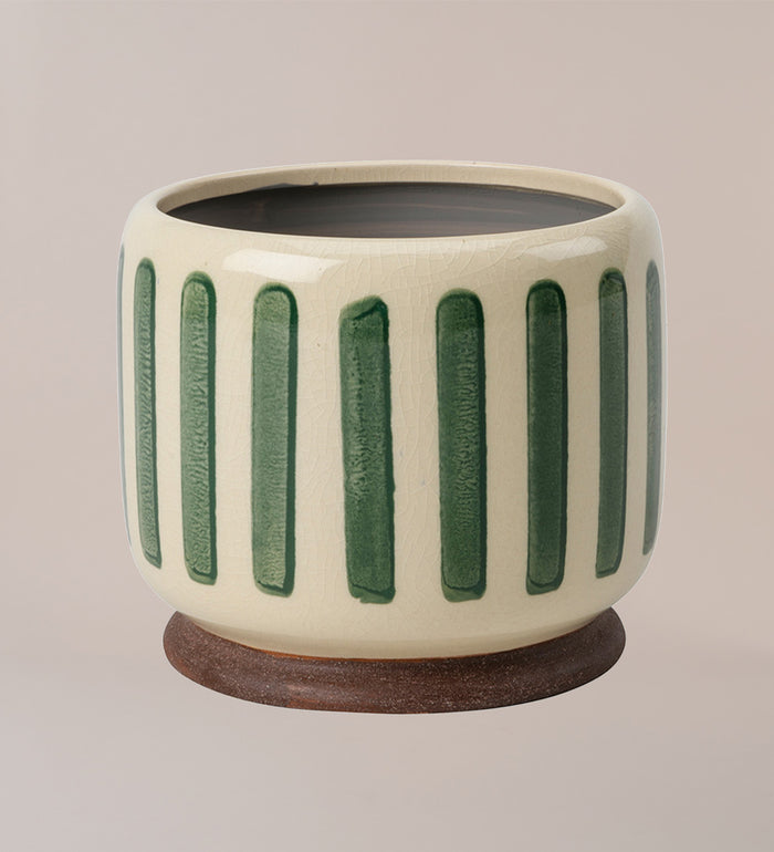 Green Stripe Pot