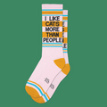 Gumball Poodle Socks I Like Cats More Than People