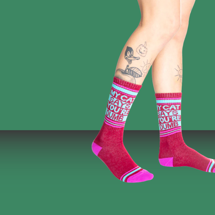 Gumball Poodle Socks My Cat Says You're Dumb