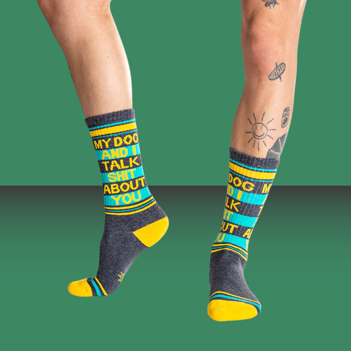 Gumball Poodle Socks My Dog & I Talk Shit About You