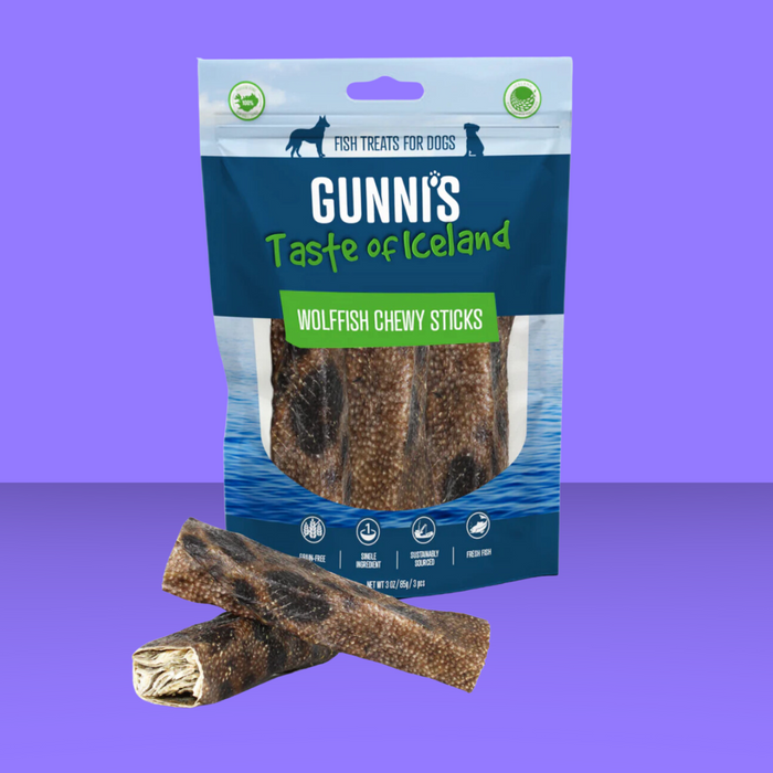 Gunni's Wolffish Chewy Sticks 3 Pack