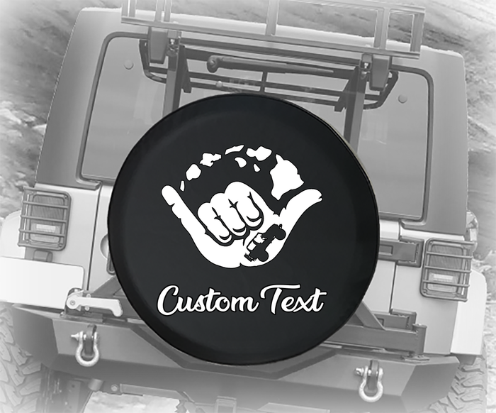Hawaiian Island Offroad Shaka- Personalized Spare Tire Cover - TireCoverPro