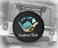 Hawaiian Watercolor Pastel 4x4- Personalized Spare Tire Cover