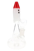 Hemper Blast Off Rocket 7.5-inch glass bong with red and white rocket mouthpiece on a clear flared base and 14.5 mm bowl.