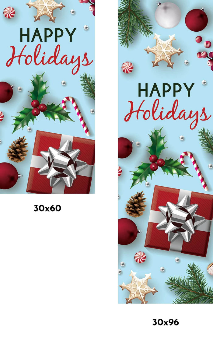 Holiday Flat Lay Single Vinyl Banner Dekra-Lite