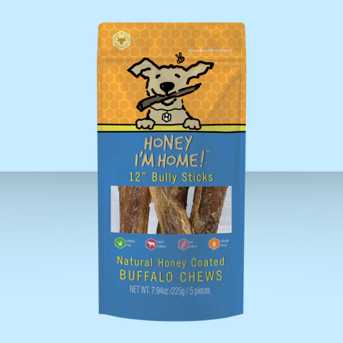 Honey I'm Home Buffalo Bully Stick 12" 5ct