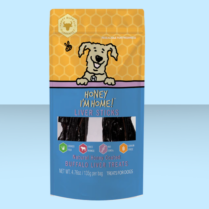 Honey I'm Home Buffalo Liver Sticks 4.76oz