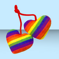 Huxley & Kent Kittybelles Rainbow Heart Strings