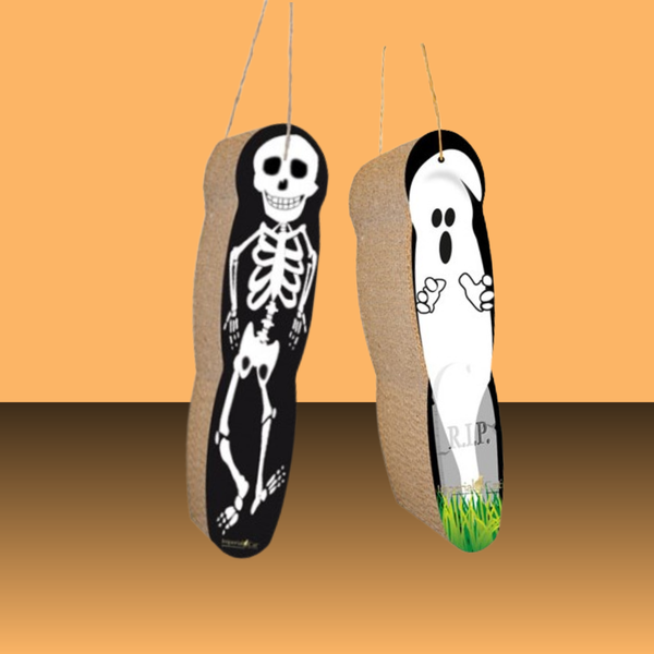 Imperial Cat Scratch n Shapes Hanging Scratcher Halloween Assorted
