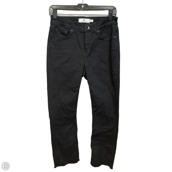 Jeans Flared By Vineyard Vines In Black Denim, Size: 6