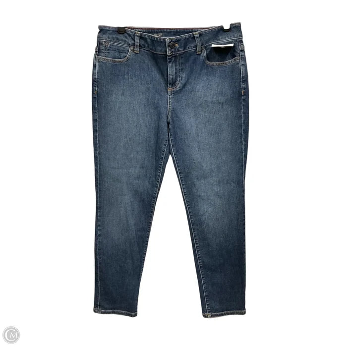 Jeans Skinny By Talbots In Blue Denim, Size: 8p