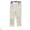 Jeans Straight By Loft In Cream Denim, Size: 4