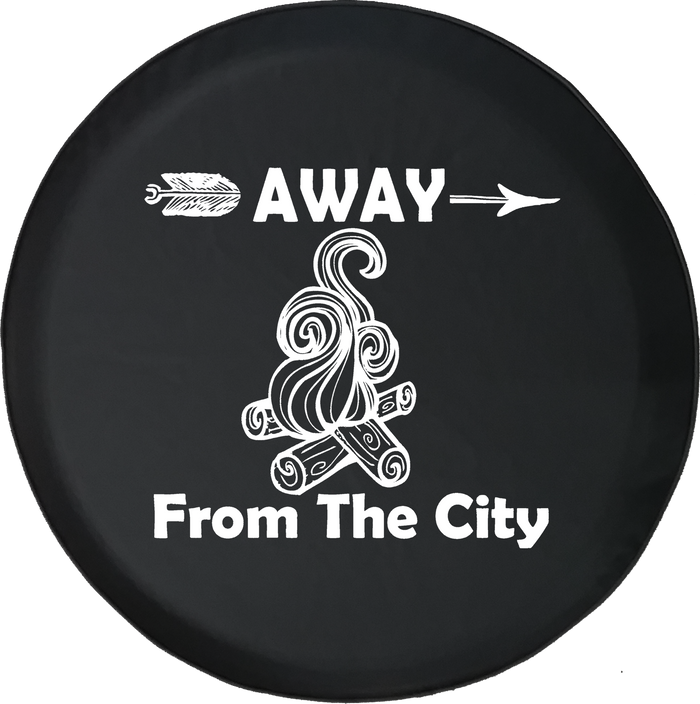 Jeep Liberty Tire Cover With Away from the City