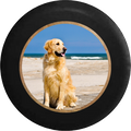 Jeep Liberty Tire Cover With Golden Retriever Print (Liberty 02-12)