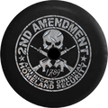 Jeep Wrangler JL Backup Camera Day 2nd Amendment Homeland Security Skull Rifles Aluminum RV Camper Spare Tire Cover-35 inch