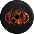 Jeep Wrangler JL Backup Camera Day Dark Silver Smoke Tribal Dragon RV Camper Spare Tire Cover-35 inch