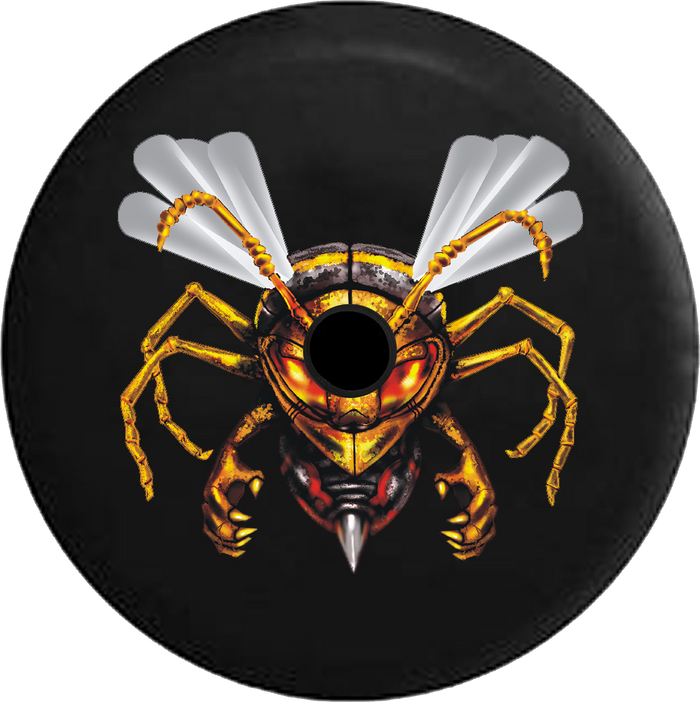 Jeep Wrangler JL Backup Camera Day Hornet Wasp Bee Stringer Out Endangered RV Camper Spare Tire Cover-35 inch