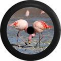 Jeep Wrangler JL Backup Camera Pink Flamingos wading in the Water Jeep Camper Spare Tire Cover 35 inch R138