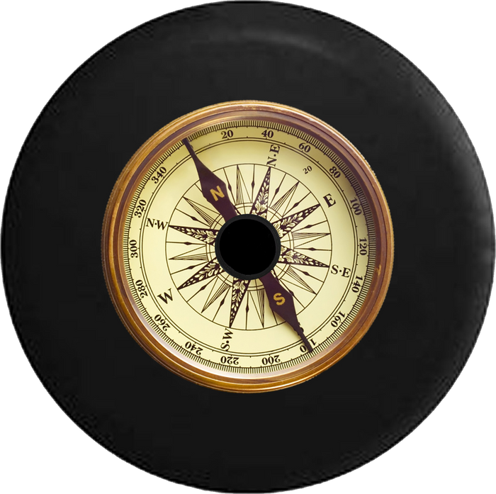 Jeep Wrangler JL Backup Camera Day Sea Marine Ships Compass Naturical Adventure Ahead RV Camper Spare Tire Cover-35 inch