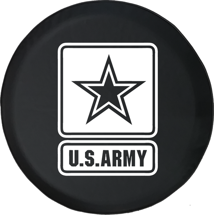 Jeep Wrangler Spare Tire Cover With Army Star (Wrangler JK, TJ, YJ) - TireCoverPro