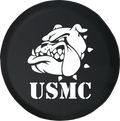 Jeep Wrangler Spare Tire Cover With USMC Bulldog (Wrangler JK, TJ, YJ)