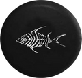 Jeep Wrangler Tire Cover With Distressed Tribal Bone Fish Print (Wrangler JK, TJ, YJ)