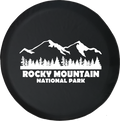 Jeep Wrangler Tire Cover With Rocky Mountain National Park (Wrangler JK, TJ, YJ) White Ink