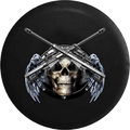 Jeep Wrangler Tire Cover With Skull Crossed Snipers (Wrangler JK, TJ, YJ)