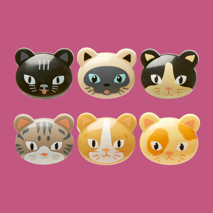Kikkerland Cat Bag Clips 6 Pack