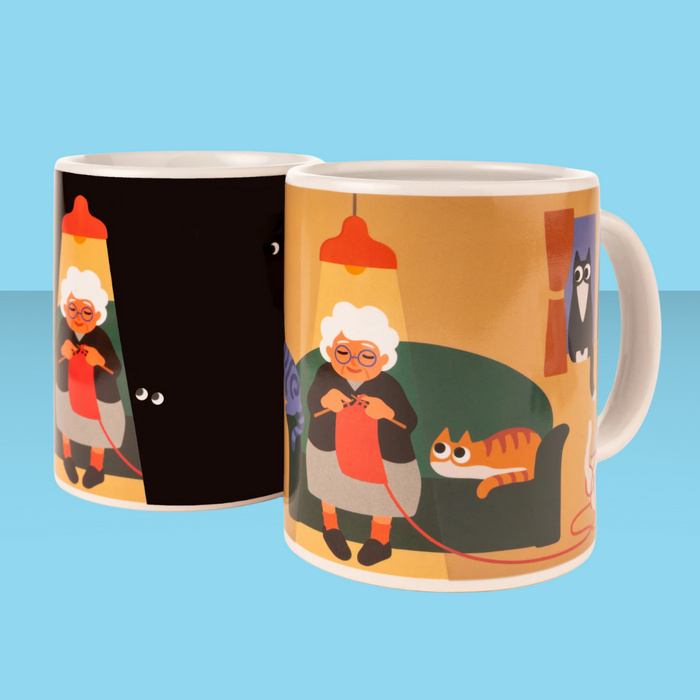 Kikkerland Cat Lady Morph Mug